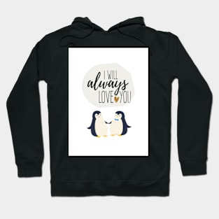 Penguin love card. card. designed by Hyunah yi Sweet PaperDesignSol Hoodie